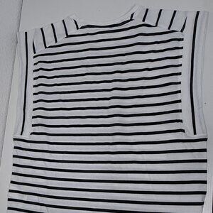 Zara Girls Black White‎ Striped Knit Top Size 11-12